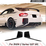 Car Rear Bumper Inserts For BWM 2 Series G87 M2 Coupe 2022UP Dry Carbon Fiber/Wet Carbon Car Rear Bumper Canards Side Vent Trim