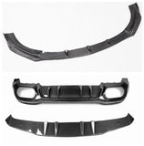 For Mercedes Benz W177 A45 A35 19-23 Real Carbon Fiber Car Front Bumper Lip Rear Diffuser Spoiler Cover body Kit