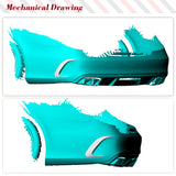 Carbon Fiber / FRP Car Rear Bumper Side Vent Trims Sticker Canards for Mercedes Benz W218 CLS-class Sedan 4 Door 2015 - 2017