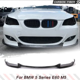 Carbon Fiber / FRP Black Car Front Bumper Lip fits for BMW 5 Series E60 M5 Sedan 2005-2009 Front Lip Chin Spoiler Racing Kits
