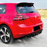 For VolkswagenGolf 7 Golf MK7 Normal Edition GTI Rear Bumper Black Diffuser Rear Side Splitter Lip 2013-2016