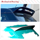 Real Carbon Rear Trunk Roof Spoiler Boot Wing Fit For BMW I3 Hatchback 2014-2020 Rear Top Window Wing Lip FRP Glossy Black Wing