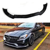 Carbon Fiber Front Bumper Lip Spoiler for Mercedes-Benz W218 CLS63 AMG Sedan 4-Door 2015 - 2017 Car Head Bumper Chin Guard