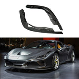 For Ferrari F8 High-quality Dry Carbon Fiber Front Lip Spoiler Rear Lip Diffuser Corner Body Kits Trim Car Accessories SD 6