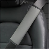 1PCS PU Leather Embossed Car Seat Belt Shoulder Cover Decompression Comfort Car Accessories Safety Belt Protective Cover