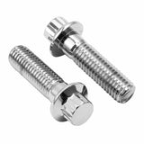 Motorcycle 2 pcs M10x1.5 Metric Chrome Front Brake Caliper Bolts Kits For Harley Touring Road King Glide Softail Dyna