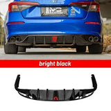 For Honda Civic 11th Gen 2022 Silencer 4 Outlet Car Tip Rear Side Diffuser Bumper Lip Spoiler Exhaust Pipe Splitter JDM Body Kit