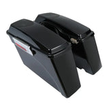 Motorcycle Hard Saddlebags Saddle Bag 5x7"Speaker Lids For Harley Road King Glide Touring 1993-2013