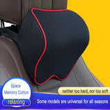 Car Headrest Pillow Neck Memory Lumbar Support Cotton Breathable Auto Seat Cushion Interior Car Accessories For Auto Products