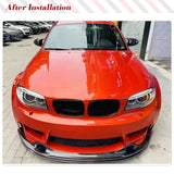 Carbon Fiber / FRP Car Front Bumper Lip Spoiler Splitters for BMW 1 Series E82 M 1M Base 1M Coupe 2-Door 2012UP Car Body Kits