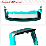 Carbon Fiber Car Rear Trunk Roof Racing Spoiler Wing for Volkswagen VW Multivan 2015 - 2020 Rear Roof Wing Spoiler Extention Lip