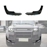Gloss Black Front Bumper Spoiler Lip Chin Kit For Defender 90 110 2020 2022 2023 Splitter