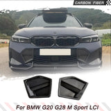 Carbon Fiber Car Front Bumper Vents Cover Splitters for BMW 3 Series G20 G28 M Tech LCI 2022 2023 Front Side Air Vents Spoiler