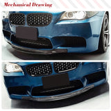 For BMW 5 Series F10 Real M5 Front Bumper Lip Spoiler Splitters Apron 2012 - 2016 Carbon Fiber / FRP Not for Aftermarket Bumper