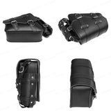For Harley Davidson Sportster XL883 XL1200 Black PU leather saddle luggage bag with kettle bag, motorcycle retro saddle bag
