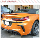 Car Rear Trunk Boot Lip Wing Spoiler Dry Carbon Rear Trunk Spoiler Wing Lip for BMW 8 Series G14 F91 840i 2018-2022 Spoiler Wing