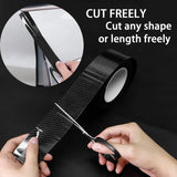 1-10m Nano Carbon Fiber Car 3D Tape Sticker Door Mirror Paste Protector Strip DIY Protection Protective Film Waterproof Adhesive