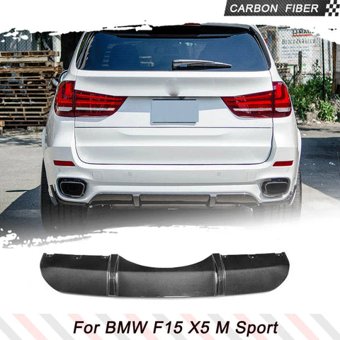 Carbon Fiber Rear Diffuser for BMW X5 F15 xDrive35i xDrive50i M Sport Utility 4-Door 2014-2018 Rear Diffuser Vent Trim Lower Lip