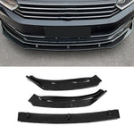 For Volkswagen Passat B8 2015-2022 3PCS Car Front Bumper Lip Body Kit Spoiler Splitter ABS Bumper Canard Bar Guard Auto Chin
