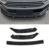 For Volkswagen Passat B8 2015-2022 3PCS Car Front Bumper Lip Body Kit Spoiler Splitter ABS Bumper Canard Bar Guard Auto Chin