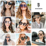 SOJOS Oversized Round Sunglasses for Women and Men Clear/Pink 60 Millimeters