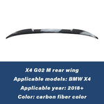 For BMW X4 G02 X4M 2018 2019 2020 2021 2022 2023 Car Trunk Rear Spoiler Gloss Black Splitter Diffuser Rear Wing Modification Kit