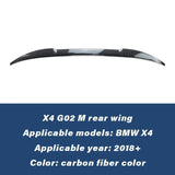For BMW X4 G02 X4M 2018 2019 2020 2021 2022 2023 Car Trunk Rear Spoiler Gloss Black Splitter Diffuser Rear Wing Modification Kit