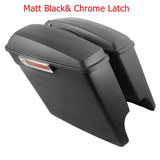 Motorcycle 5" Stretched Extended Saddlebags Saddle Bags For Harley Touring Road King Road Glide Street Glide 2014-2024