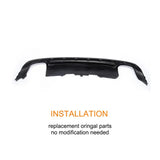 PU Unpainted Car Rear Bumper Lip Spoiler Diffuser With Silver Trim for Audi A5 Coupe Standard Only 2008 - 2011
