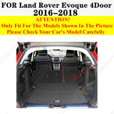 Car trunk mat for Land Rover Evoque 4Door 2018 2017 2016 Rear Cargo Liner Boot Tail Cover Interior Accessories Tray luggage Pad