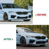 Car Front Bumper Chin Lip Side Spoiler Splitter Cover Guard Kit Protector Deflector 2021-2024 For BMW 5 Series M5 F90 LCI