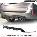 Carbon Fiber Rear Diffuser for BMW F85 X5M F86 X6M 2016-2018 Car Racing Rear Bumper Cover Lower Lip Spoiler Valance Protector