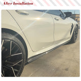 Car Side Skirts for BMW 8 Series G16 F93 M850i M Sport 4 Door Gran Coupe M8 2018-2021 Dry/Wet Carbon Side Extension Lips Spoiler