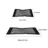 Car storage bag Trunk  Seat Elastic String Net Magic Sticker Universal Storage Bag Pocket Auto Organizer Seat Back Bag