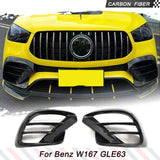 Carbon Fiber Car Front Fins Air Vent Cover for Mercedes Benz GLE Clas W167 C167 GLE450 GLE53 GLE63 AMG