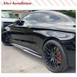 Carbon Fiber Car Side Skirts for Mercedes-Benz C Class W205 C63 C43 Coupe Car Side Skirt Extension Rocker Panel Side Body Kits