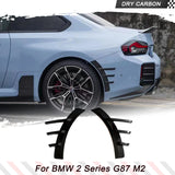 Dry/Wet Carbon Fiber Rear Bumper Canards for BMW M2 G87 2022UP 2 Doors Rear Bumper Canards Fender Air Vent Trim Splitters Cover