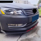 Front Bumper Spoiler for Volkswagen Passat B7 Splitter Protector Plate Lip 2010 to 2014 Type D Body Kit Skirts Glossy Black