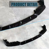 ABS Front Bumper Lip Spoiler Body Kit Splitter Cover for BMW F95 X5M 2019+ 3 Segments Carbon Look