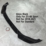 For Bmw X3 G01 X4 G02 Lci 3pcs Front Bumper Splitter Lip Spoiler Diffuser X3 X4 iX3 20i 20d 30i 30d 30e M40i M40d Bodykits 2021-