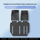 For Tesla Model X Floor Mats TPE Waterproof Wear-resistant Foot Pads Car Interior Accessories Front And Rear Trunk Mat