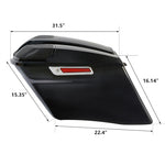 Motorcycle 4" Extended Hard Saddlebags For Harley Touring Road King Road Glide Street Glide CVO 2014-2024 Gunship Gray