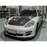 Carbon Fiber Front Bumper Lip Chin Side Splitters Apron Spoiler for Porsche Panamera 970 2010-2013 FRP Car Styling Accessories