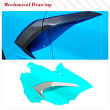 Car Side Bumper Fender Spoiler Cover Trim For Chevrolet Corvette C8 Real Dry Carbon Door Scoop Garnish Bumper Kits 4PCS/Set
