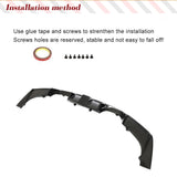 Carbon Fiber Car Rear Bumper Diffuser Lip Spoiler For BMW F80 M3 F82 F83 M4 2014 - 2019 With Middle Light Rear Bumper Diffuser