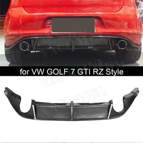 Carbon Fiber Car Rear Bumper Lip Diffuser Spoiler for Volkswagen MK7 Golf 7 GTI Hatchback 2014-2017