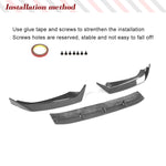 Carbon Fiber/FRP Car Front Bumper Lip Spoiler Splitters Protector for Audi A4 B9 SLINE /S4 Sedan 4 Door 2017-2020 3PCS Body Kits