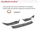 Carbon Fiber/FRP Car Front Bumper Lip Spoiler Splitters Protector for Audi A4 B9 SLINE /S4 Sedan 4 Door 2017-2020 3PCS Body Kits
