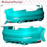 Car Rear Bumper Canards for Audi RS3 Sedan 2017-2019 Carbon Fiber Rear Splitters Cupwing Winglets Apron Diffuser Body Kits