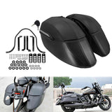 Motorcycle Hard Bags Saddlebags Trunk Luggage & Heavy Duty Mounting Bracket Kit For Harley Touring Softail XL For Suzuki For BMW